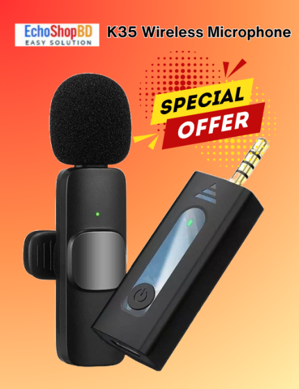 K35 Wireless Microphone for 3.5mm Supported Devices