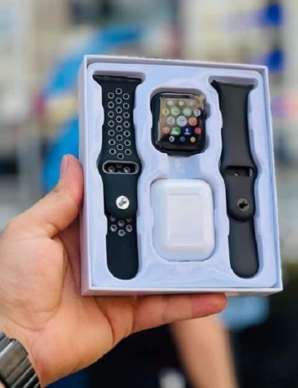 T55 Pro Max Smart Watch with Earbuds & Double Strap
