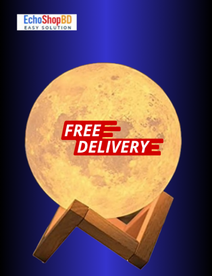 Rechargeable 3D Moon Lamp With Remote