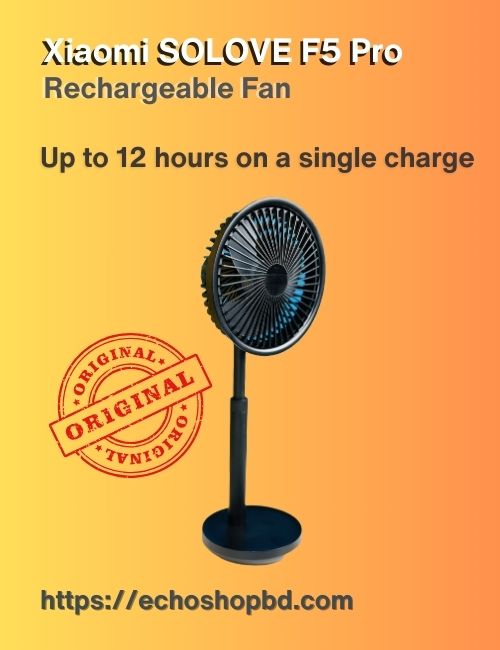 Xiaomi SOLOVE F5 Pro Rechargeable Fan Price In Bangladesh