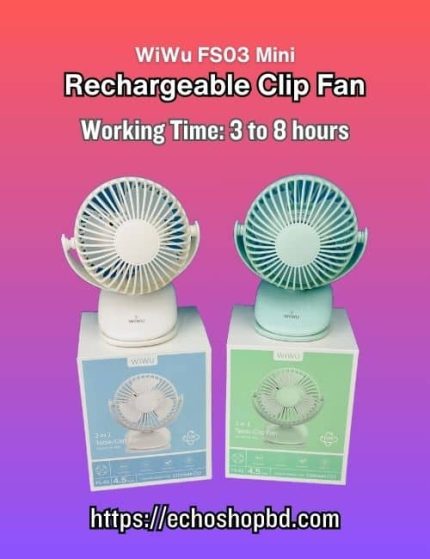 WiWu FS03 Mini Rechargeable Clip Fan
