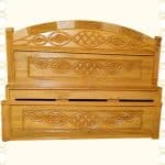 Mahogany Wood Semi Box Bed