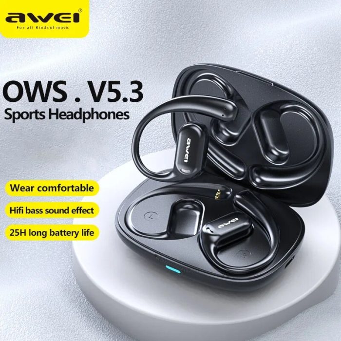 Awei TZ8 OWS Sports Headset V5.3 Wireless Bluetooth Headphones