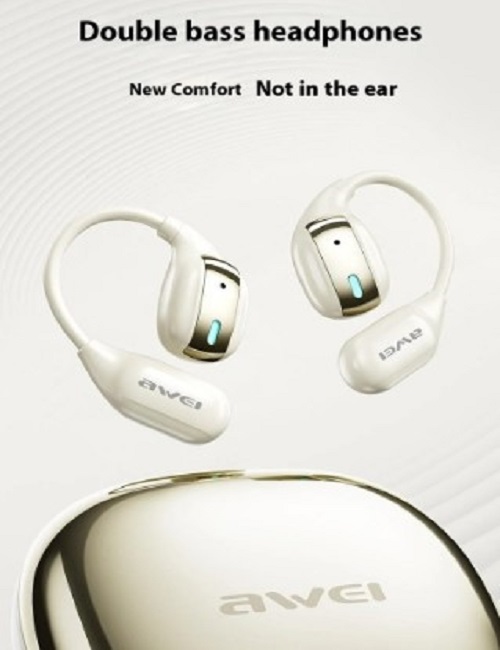 AWEI TZ12 Air Conduction OWS Ear-hook Bluetooth Earphone