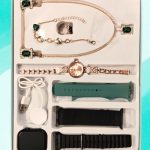 A68 Plus Smart Watch and Jewellery Gift Set