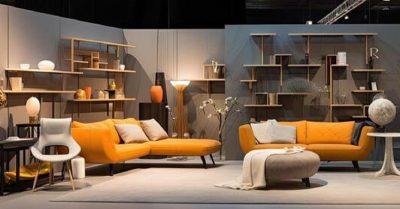 Oatmeal modular sectional sofa styled with terracotta cushions in a sunlit studio apartment — Echoshopbd small space collection