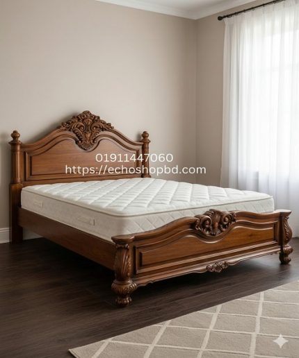 Luxury Mahogany Wood King Bed