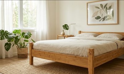 Finding the Perfect Rest: Why FSC Certified Bamboo Bed Frames Are a Game Changer Minimalist bedroom with an FSC certified bamboo bed frames by Echoshopbd.