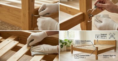 Finding the Perfect Rest: Why FSC Certified Bamboo Bed Frames Are a Game Changer Maintaining the hardware of an Echoshopbd FSC certified bamboo bed frames.