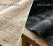 Close-up texture comparison of organic hemp canvas versus recycled PET velvet upholstery swatches